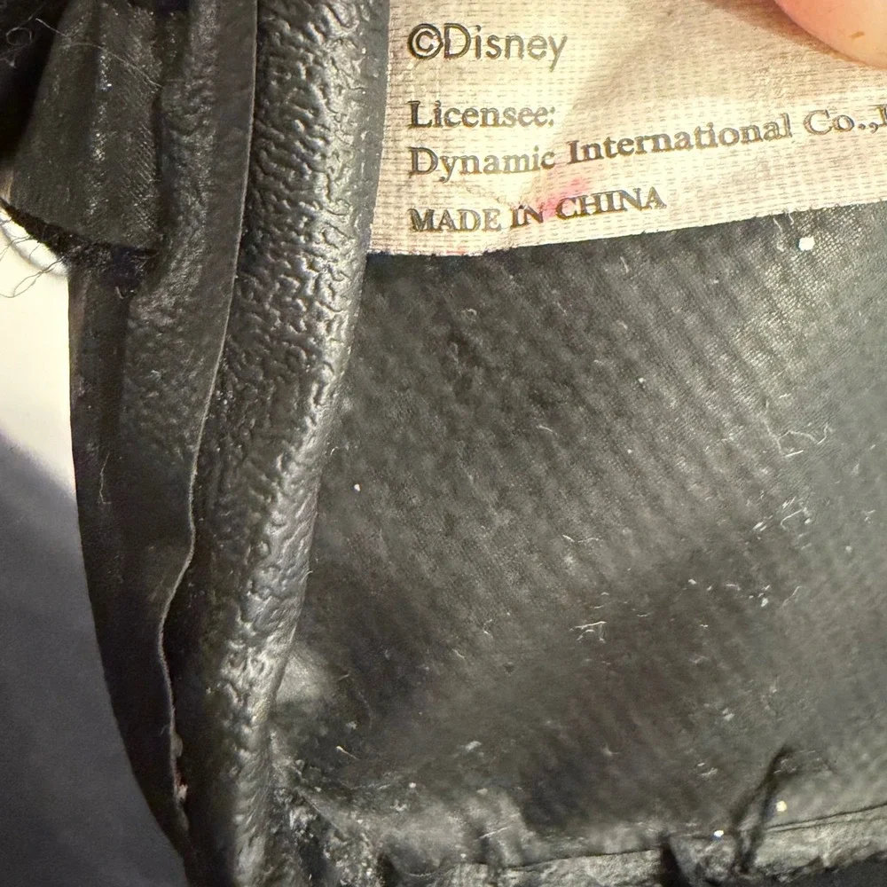 Disney Mickey Mouse Pencil Case Pouch Black Gold‎ Metallic Silhouette Zipper Bag